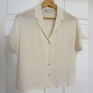 Frank and Oak The Camp Collar Blouse in White